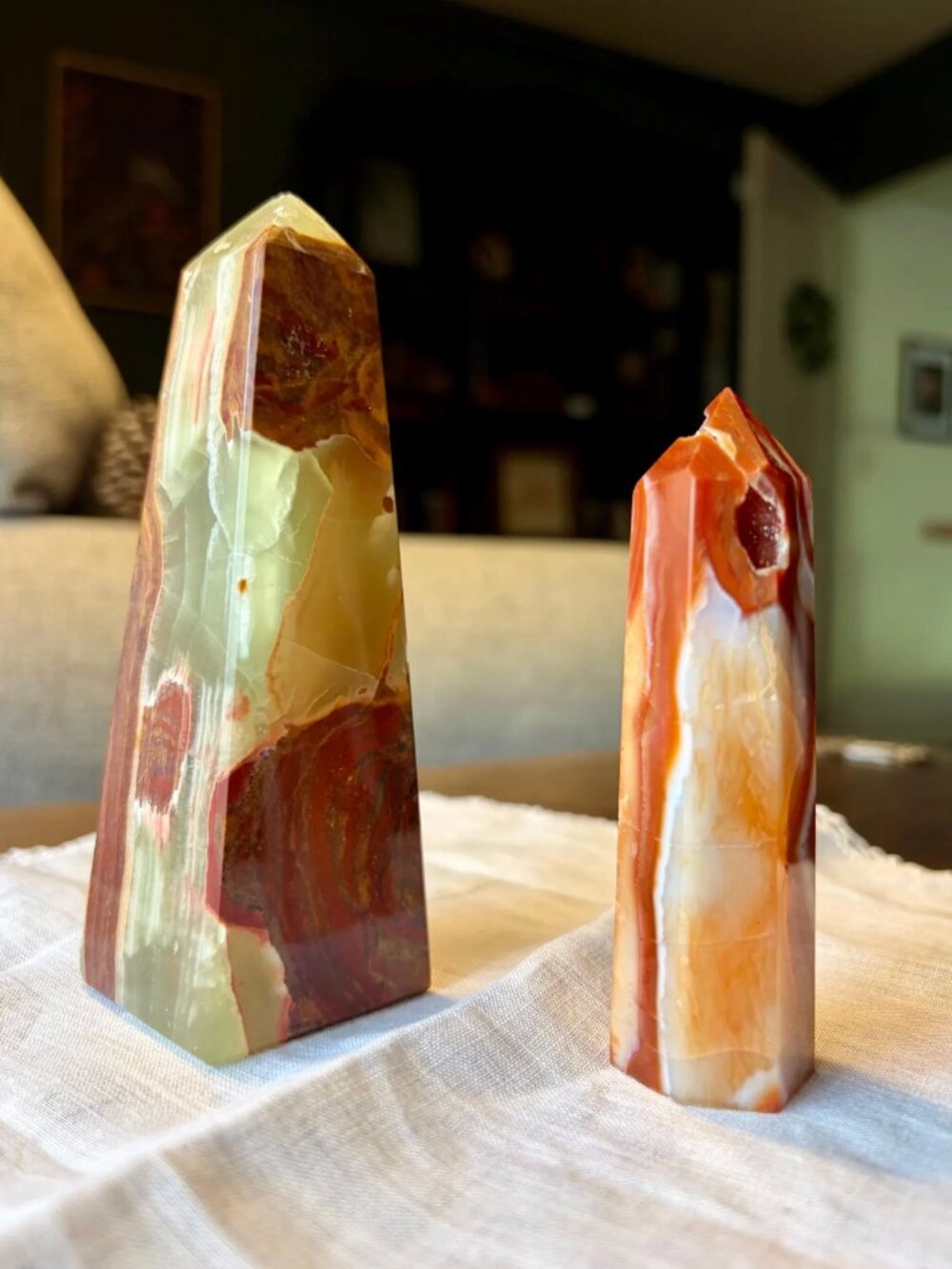 Natural Jasper and Carnelian Towers